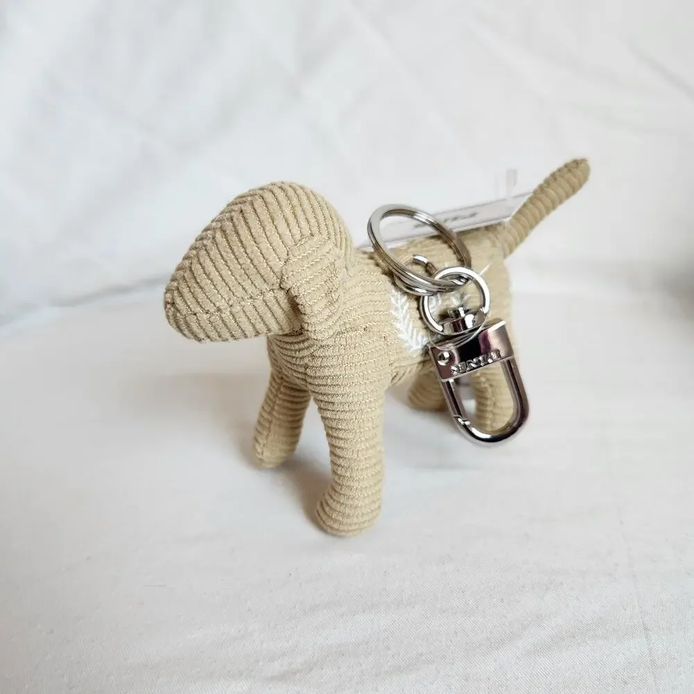 Victoria's Secret VS PINK Micro Mini Pup Dog Keychain Bag Clip - Bamboo Tan